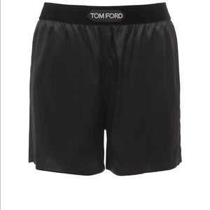 TOM FORD
Stretch-silk satin shorts 
size: L